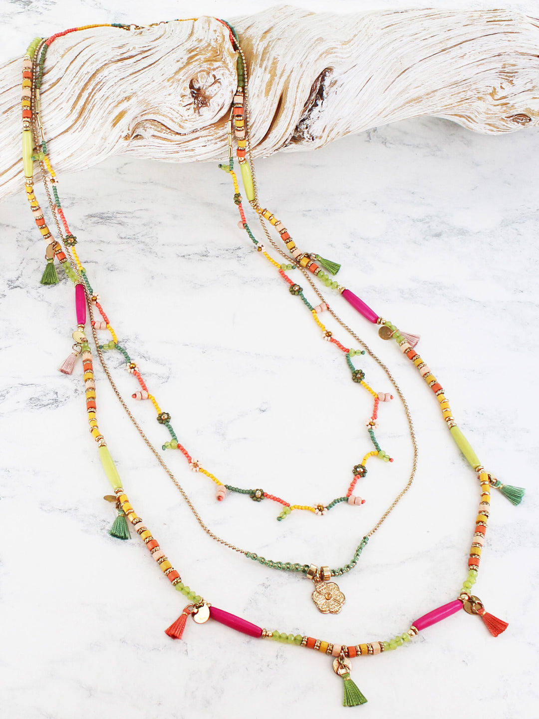 Zayla 3 strand Necklace Multi