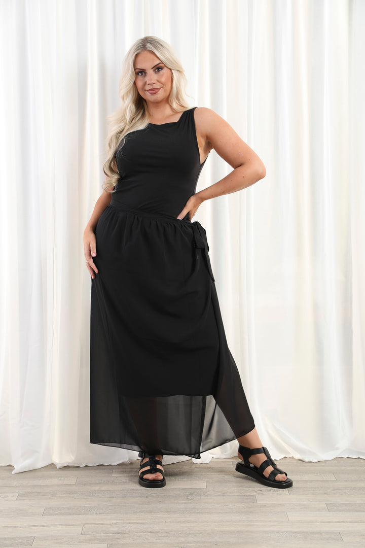 Black Chiffon Sarong