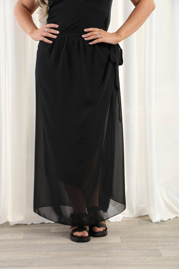 Black Chiffon Sarong