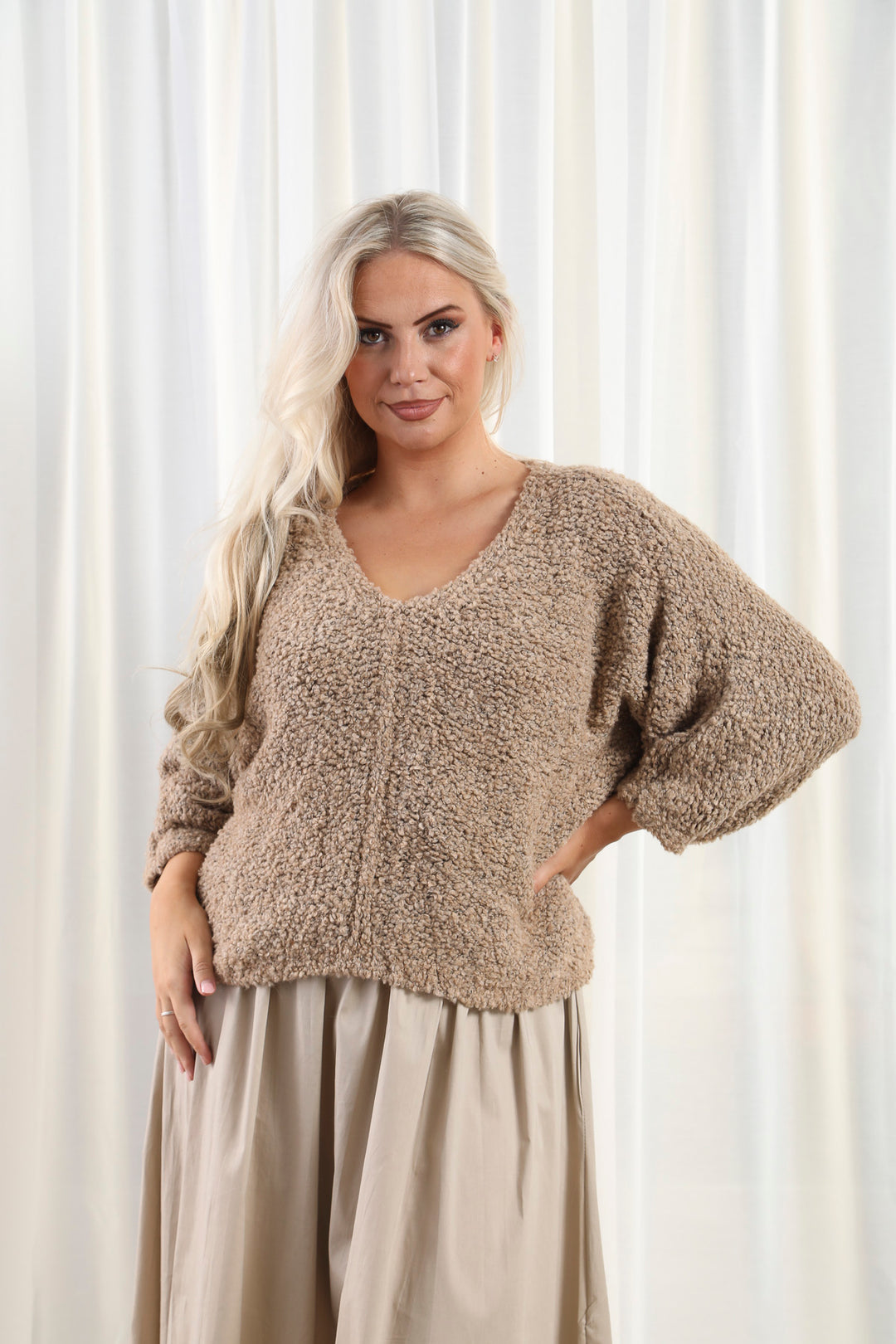 Baylee Boucle Jumper Latte