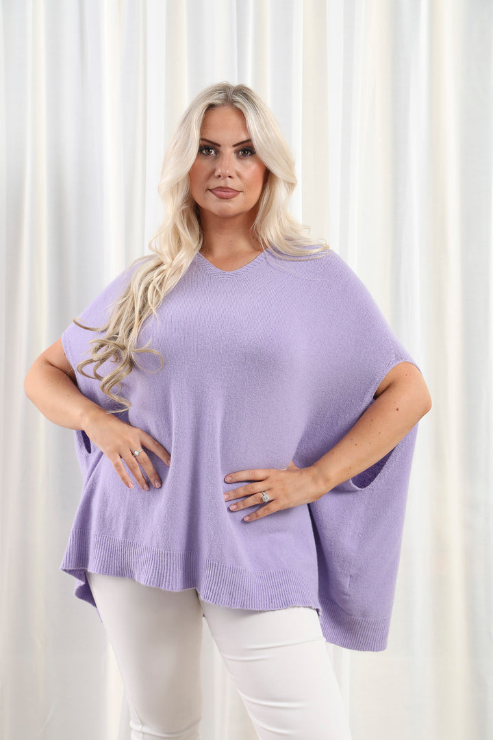 Keely Poncho Top Lilac