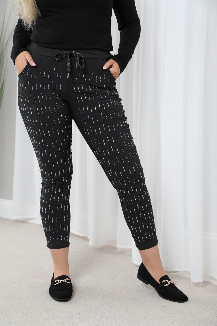 Embellished Magic Pants Black - Magic Trousers