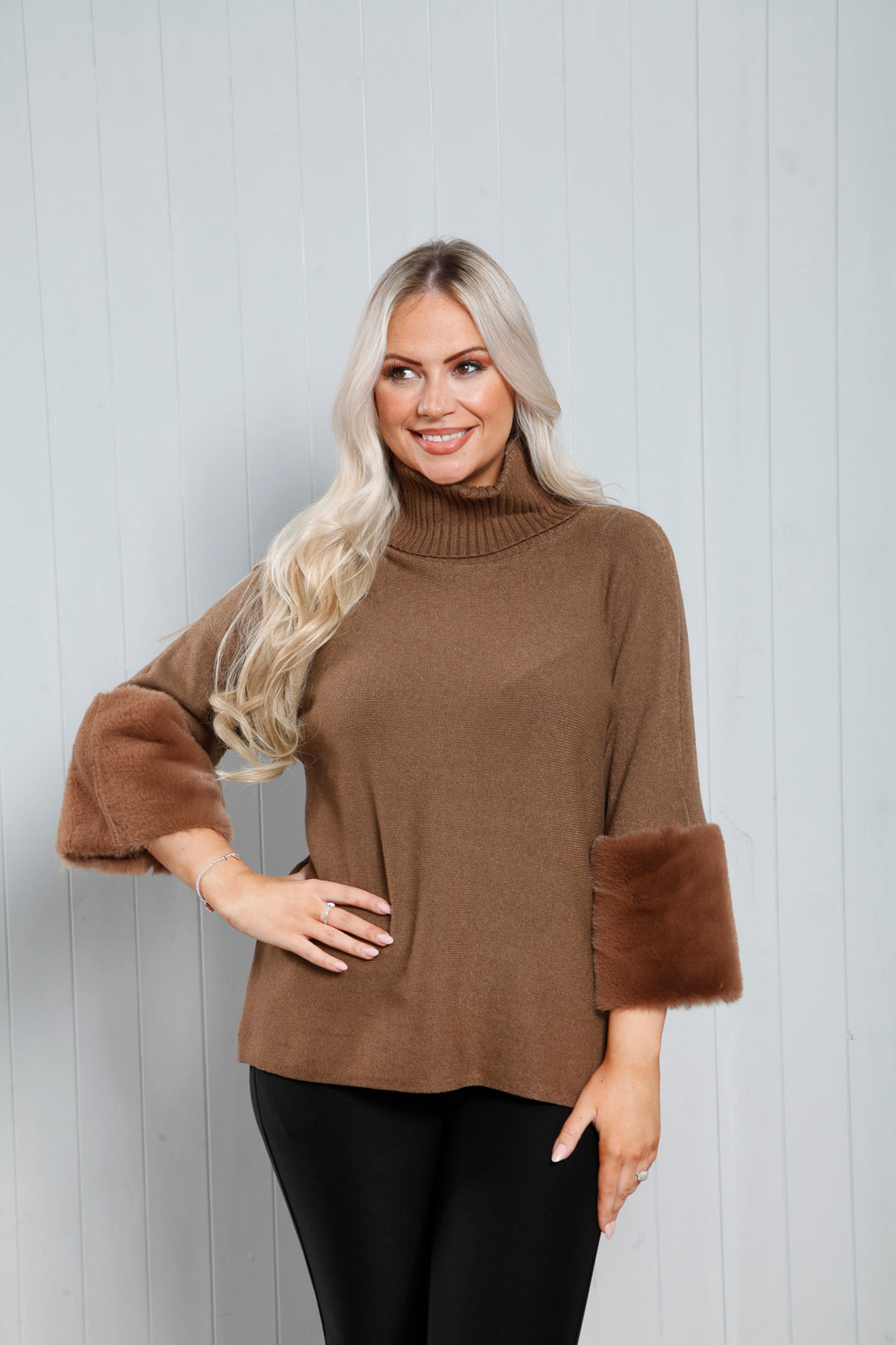 Isabella Cowl Luxe Jumper Chocolate