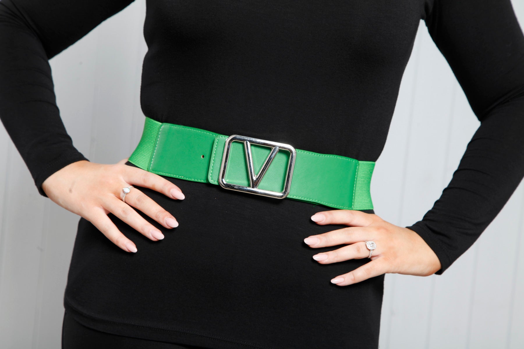 Silver on sale stretch belt