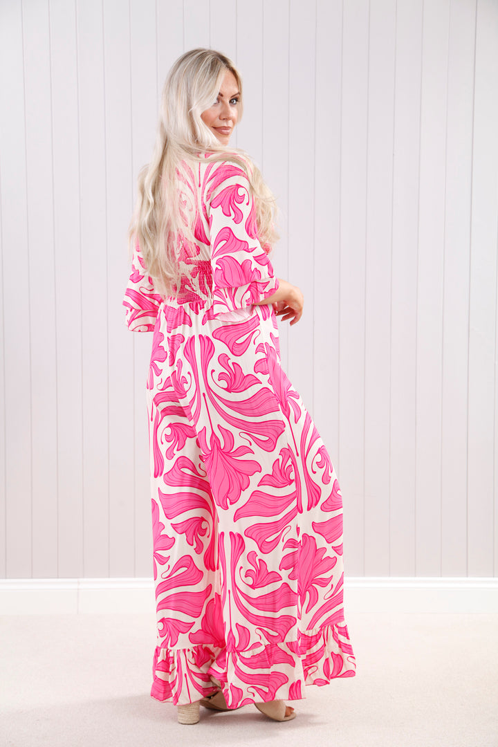 Geranium Jumpsuit Fuchsia