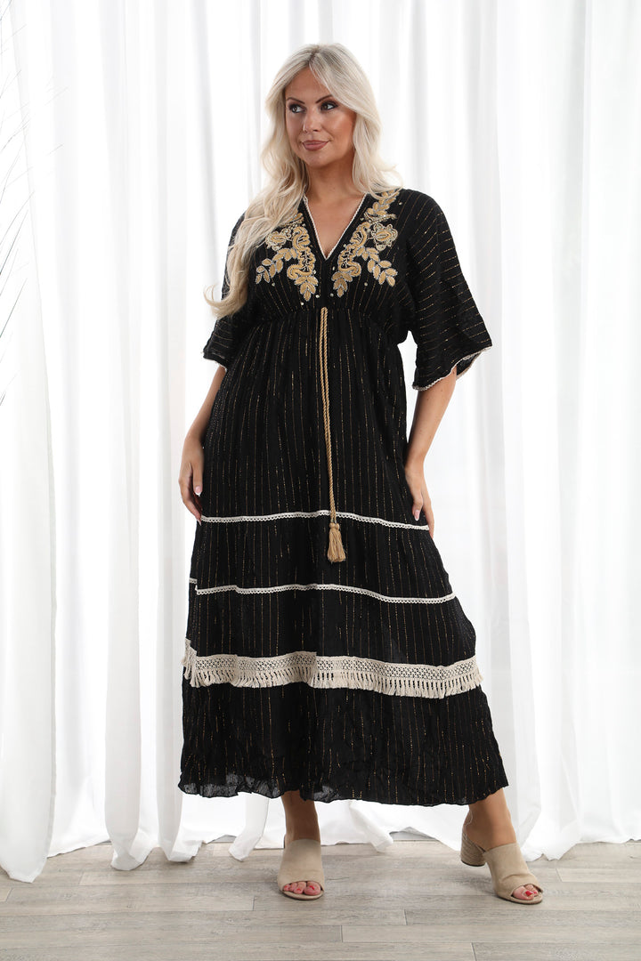 Moroccan Vibes Dress Black
