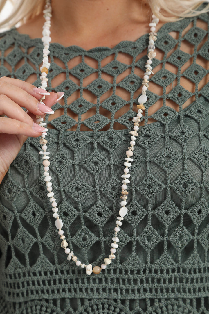 Aisha Sea Necklace Cream