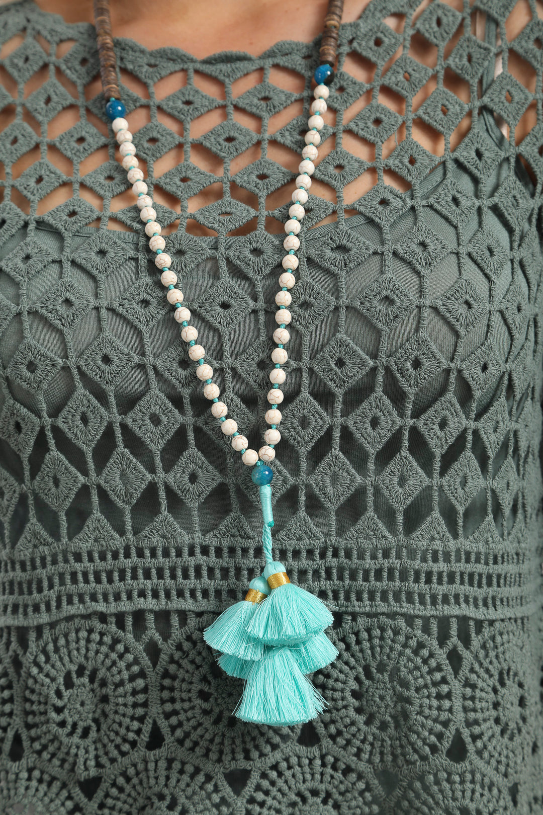 Amal Tassel Necklace Turquoise