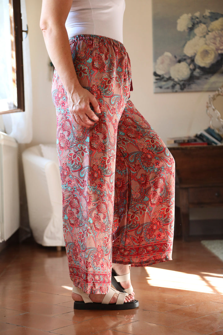 Bonita Boho Trousers Cherry