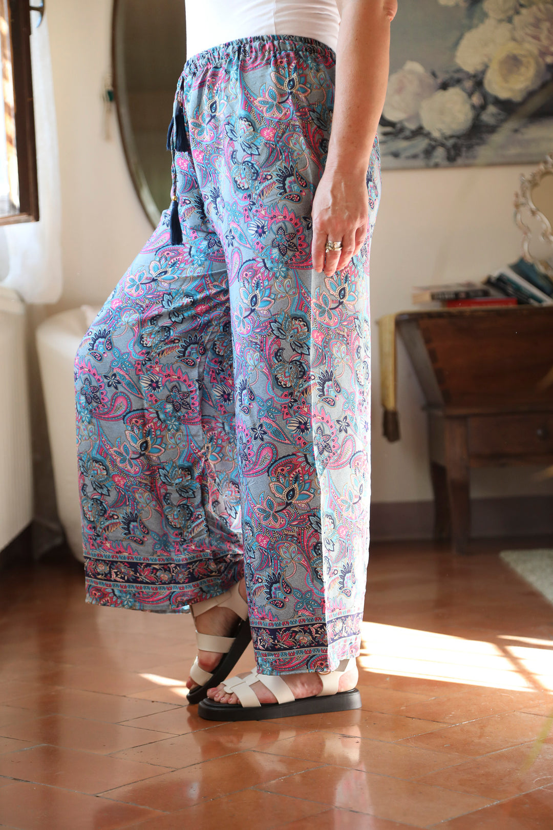 Bonita Boho Trousers Blueberry