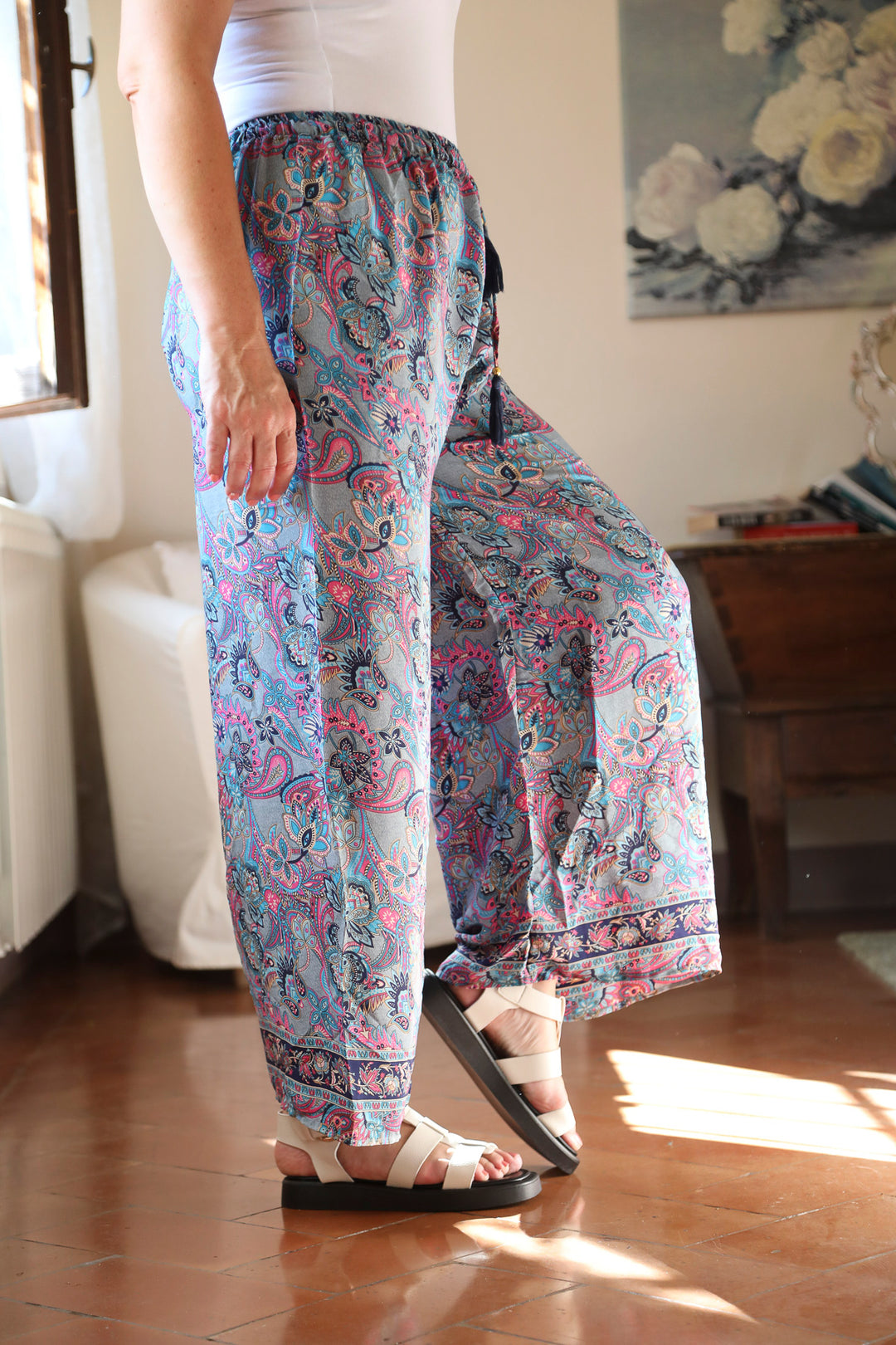 Bonita Boho Trousers Blueberry