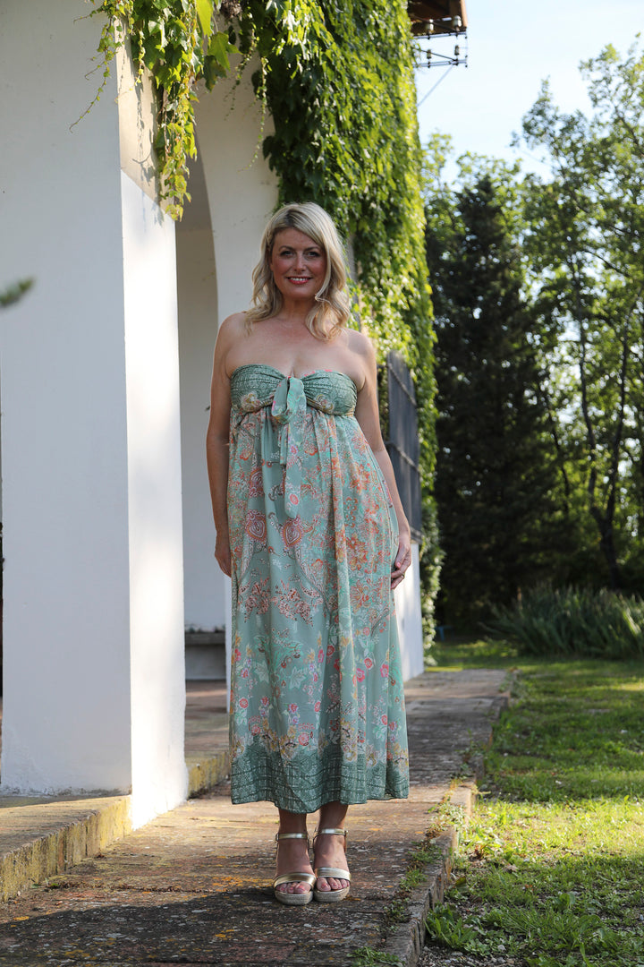 Talitha Tropical Dress Kiwi Sorbet