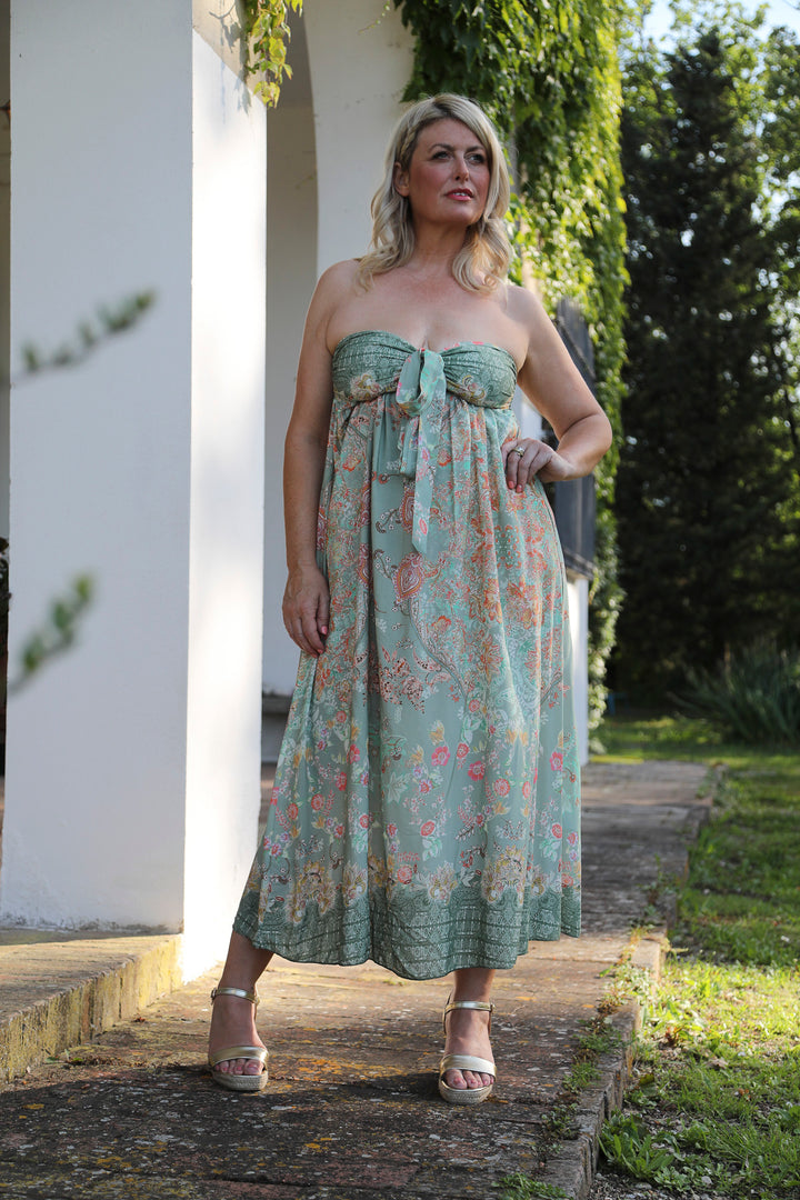 Talitha Tropical Dress Kiwi Sorbet