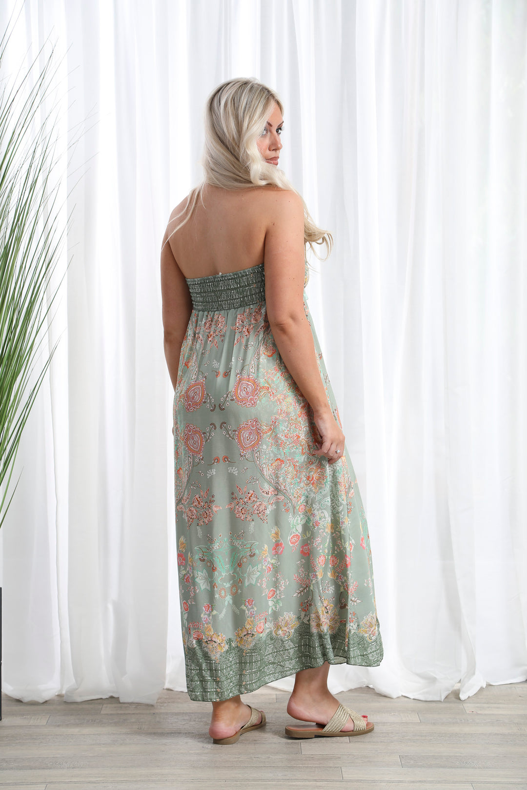 Talitha Tropical Dress Kiwi Sorbet