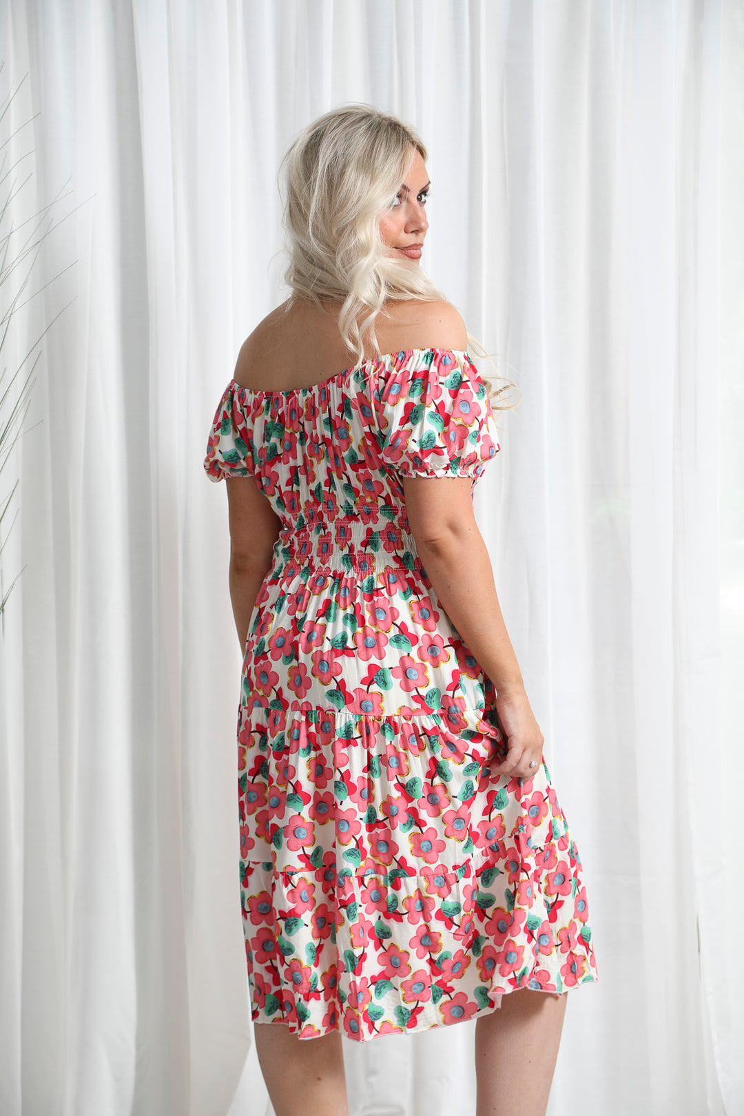 Ffion floral dress Pastel Pink