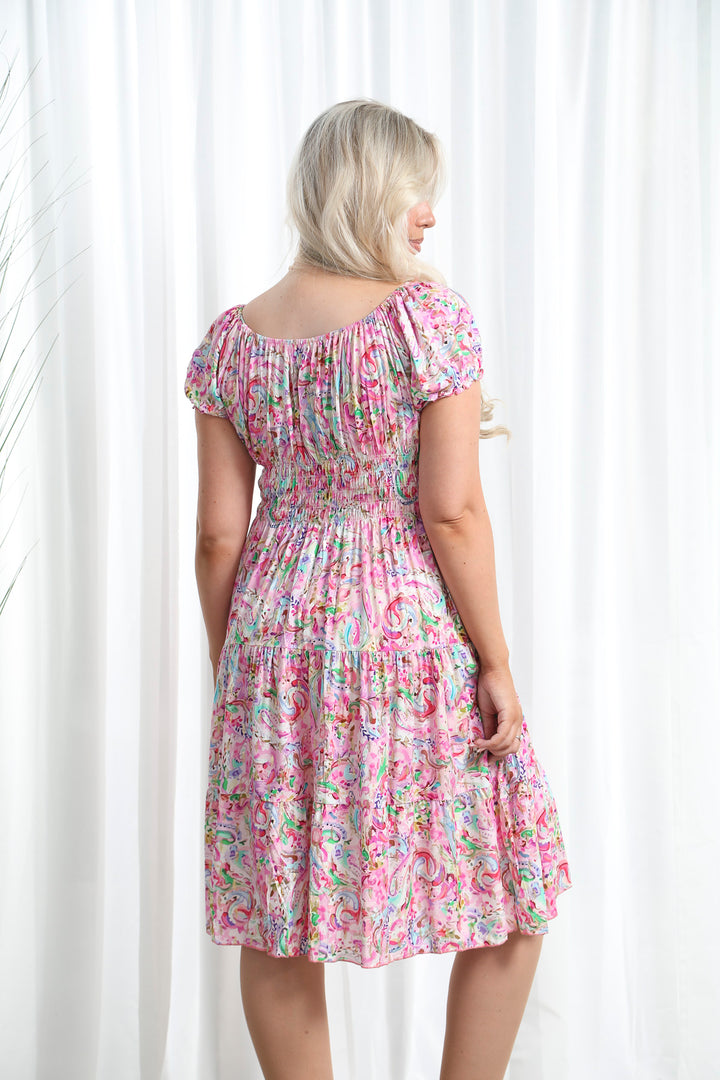 Eva Speckle Dress Pink