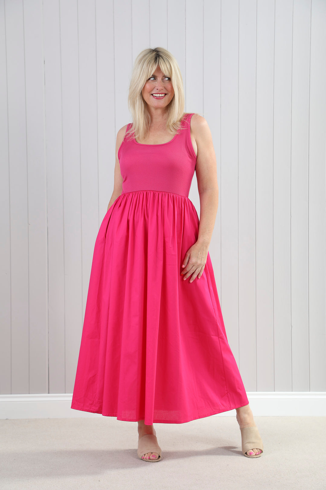 Venus Maxi Dress Hot Pink