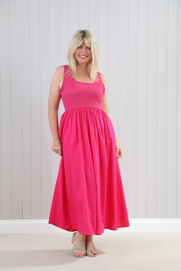 Venus Maxi Dress Hot Pink