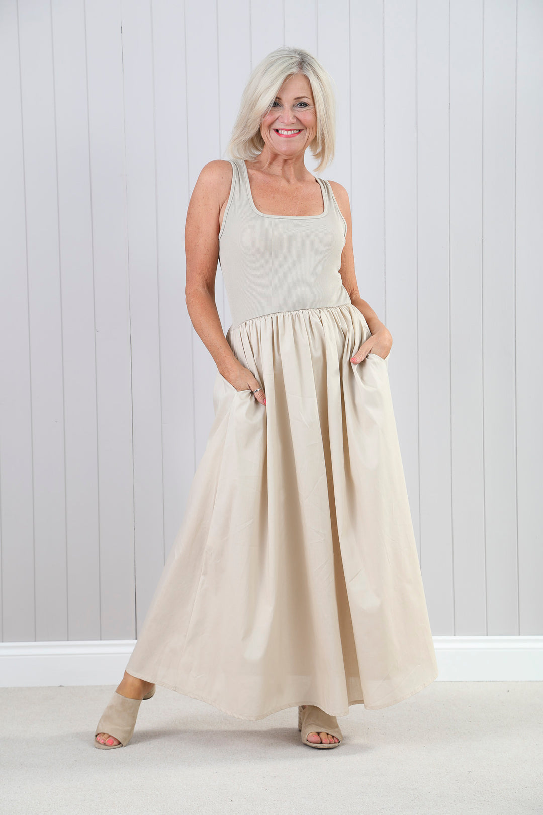 Venus Maxi Dress Beige