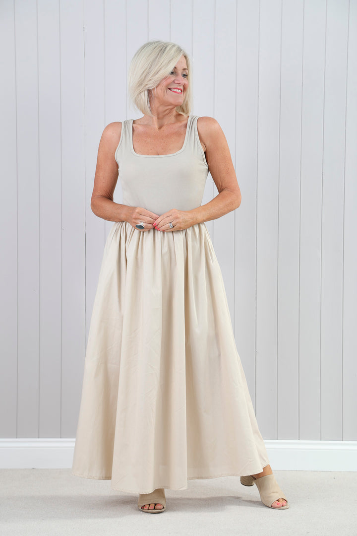 Venus Maxi Dress Beige