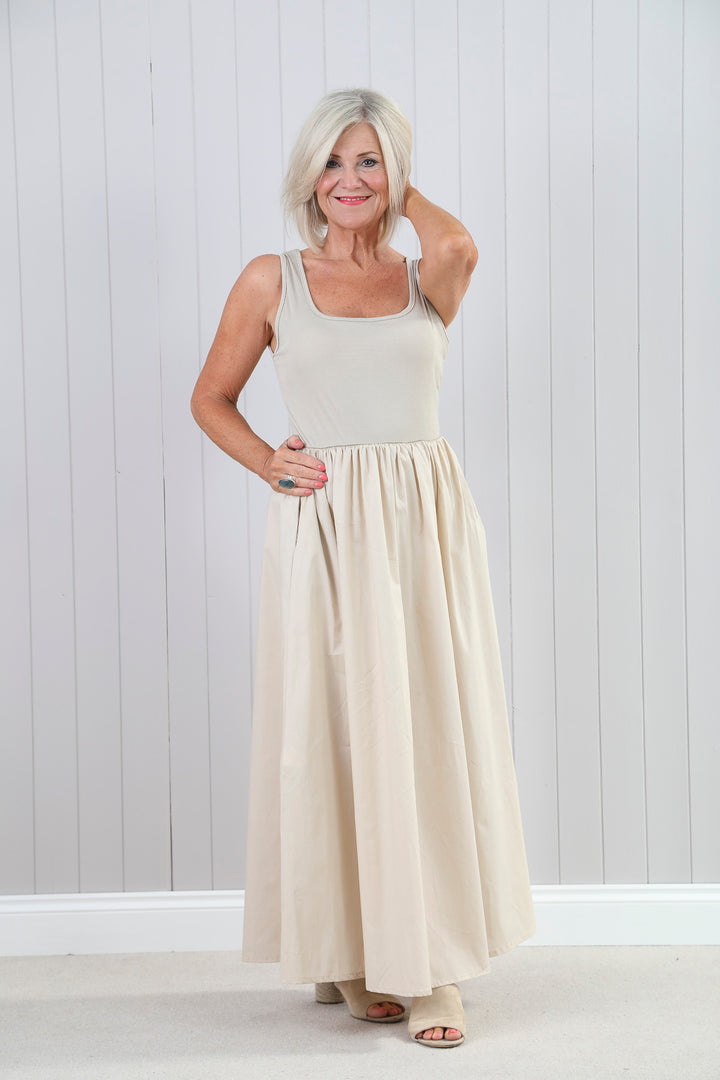 Venus Maxi Dress Beige