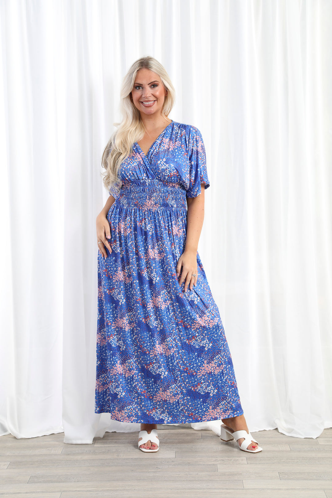 Venetia Splash Dress Blue