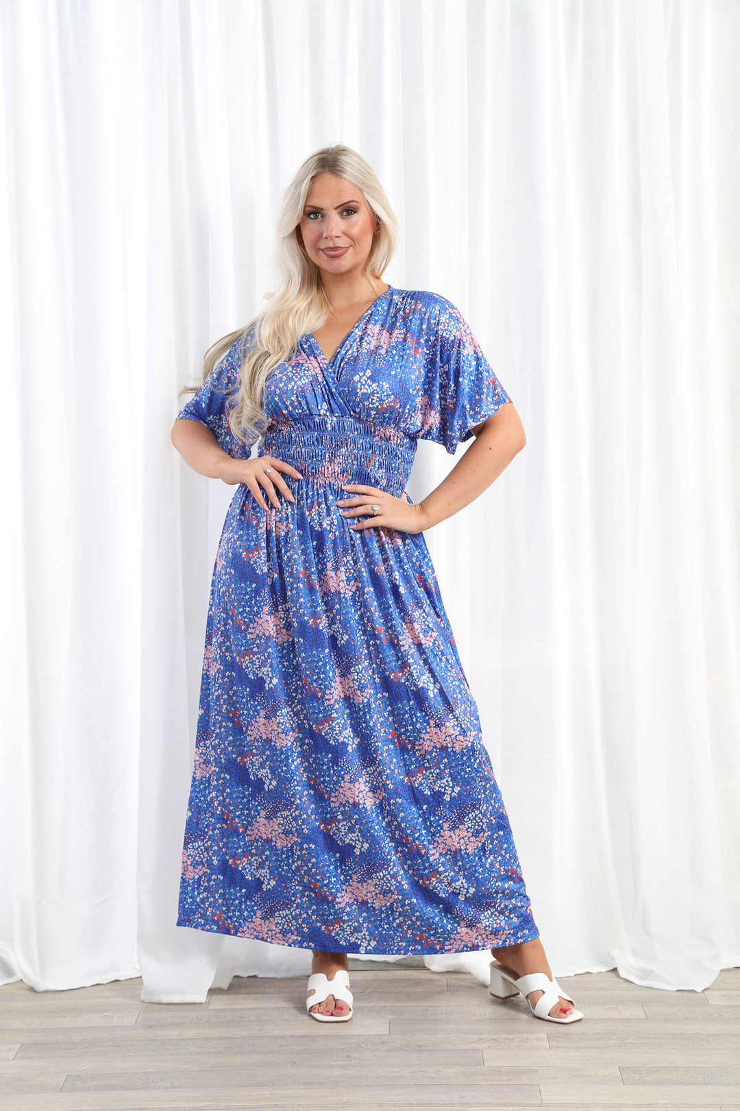 Venetia Splash Dress Blue