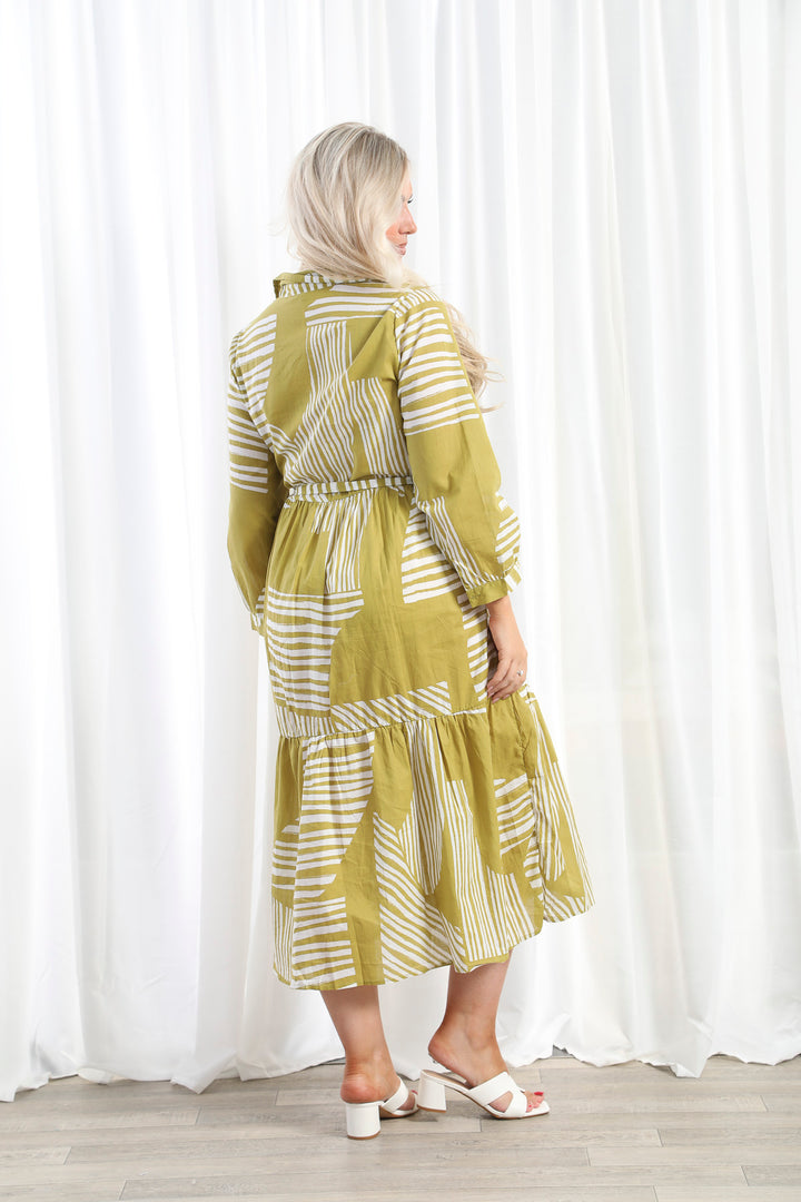 Darcie Shirt Dress Lime