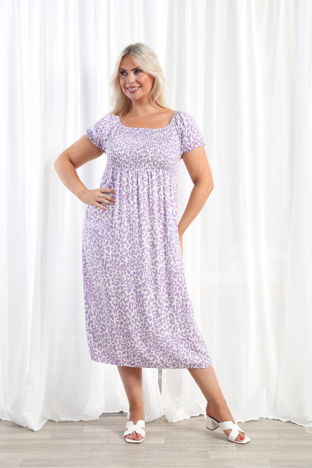 Ava Animal Dress Lavender