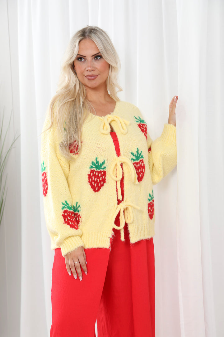 Strawberry Cardigan Lemon