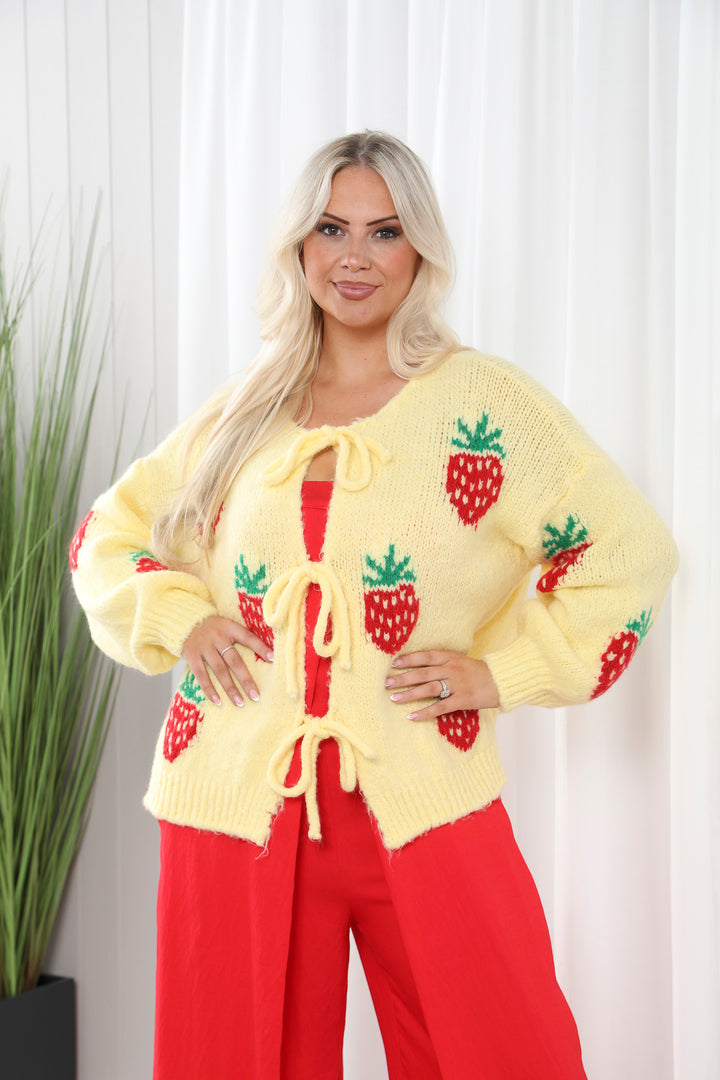 Strawberry Cardigan Lemon