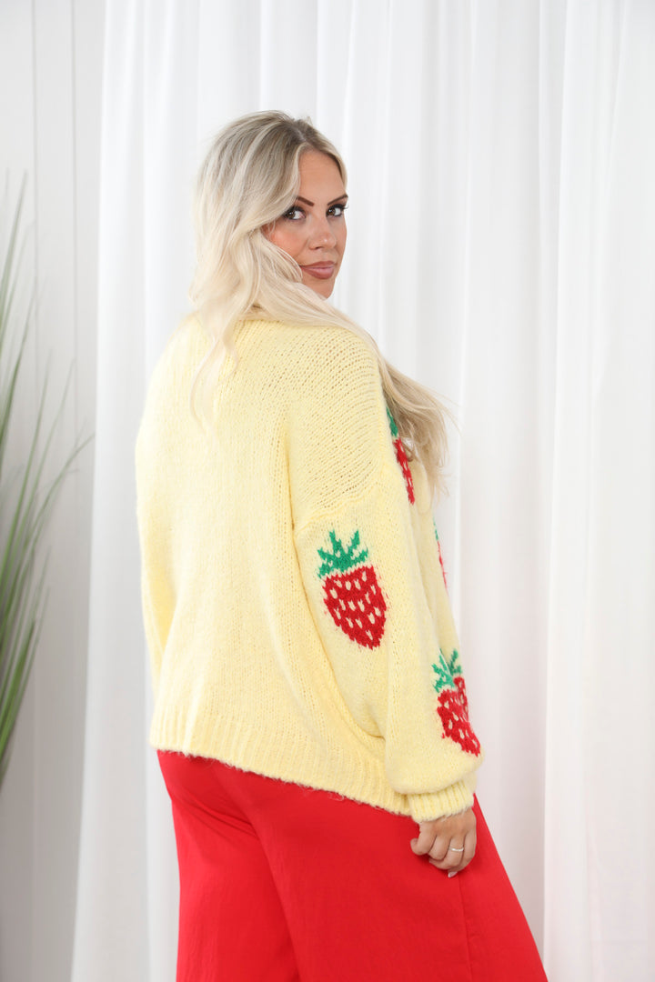 Strawberry Cardigan Lemon