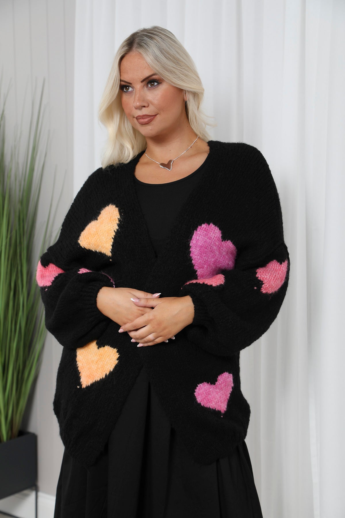 Black heart cardigan hotsell