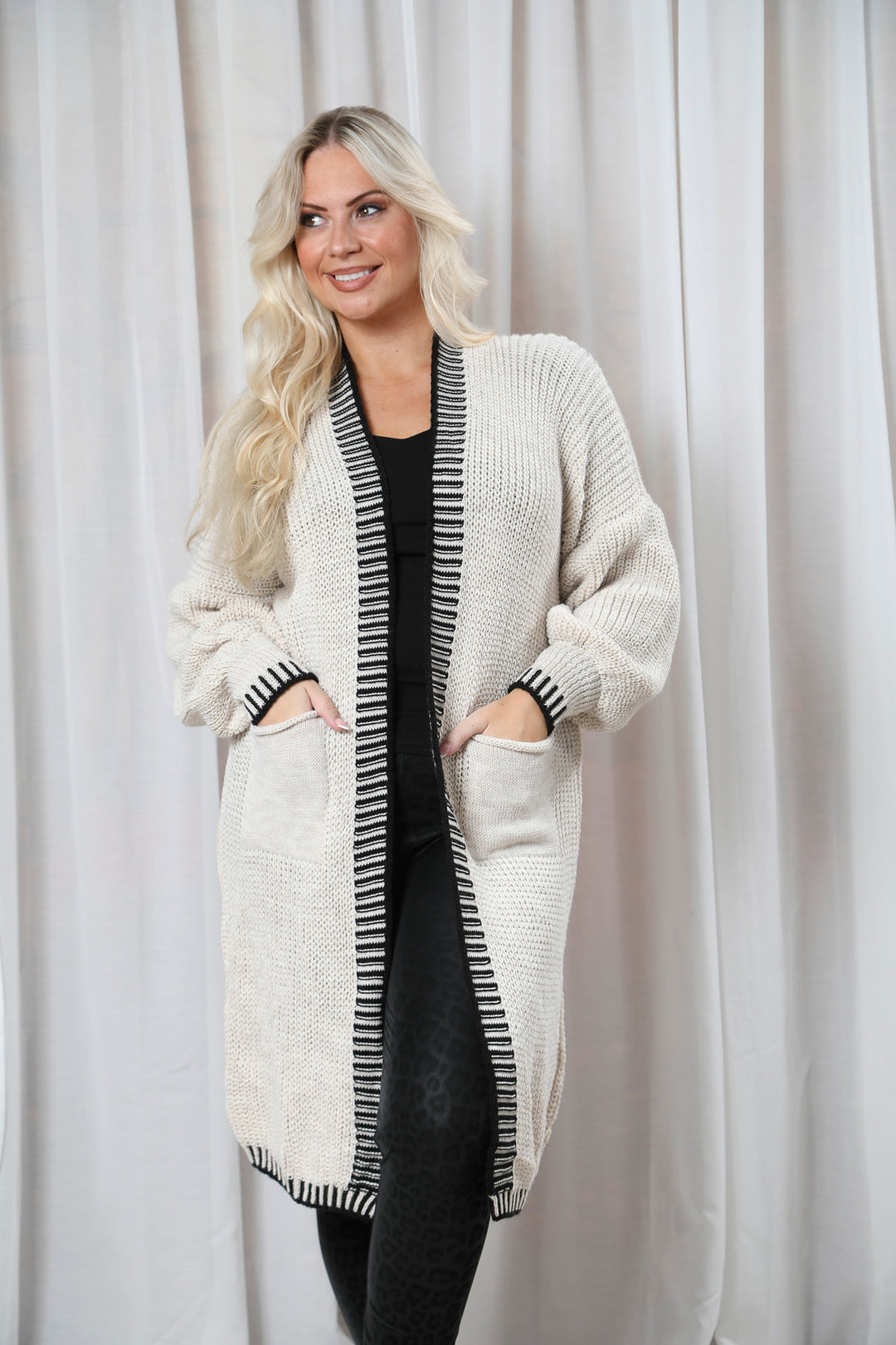 Elera Maxi Cardigan Beige