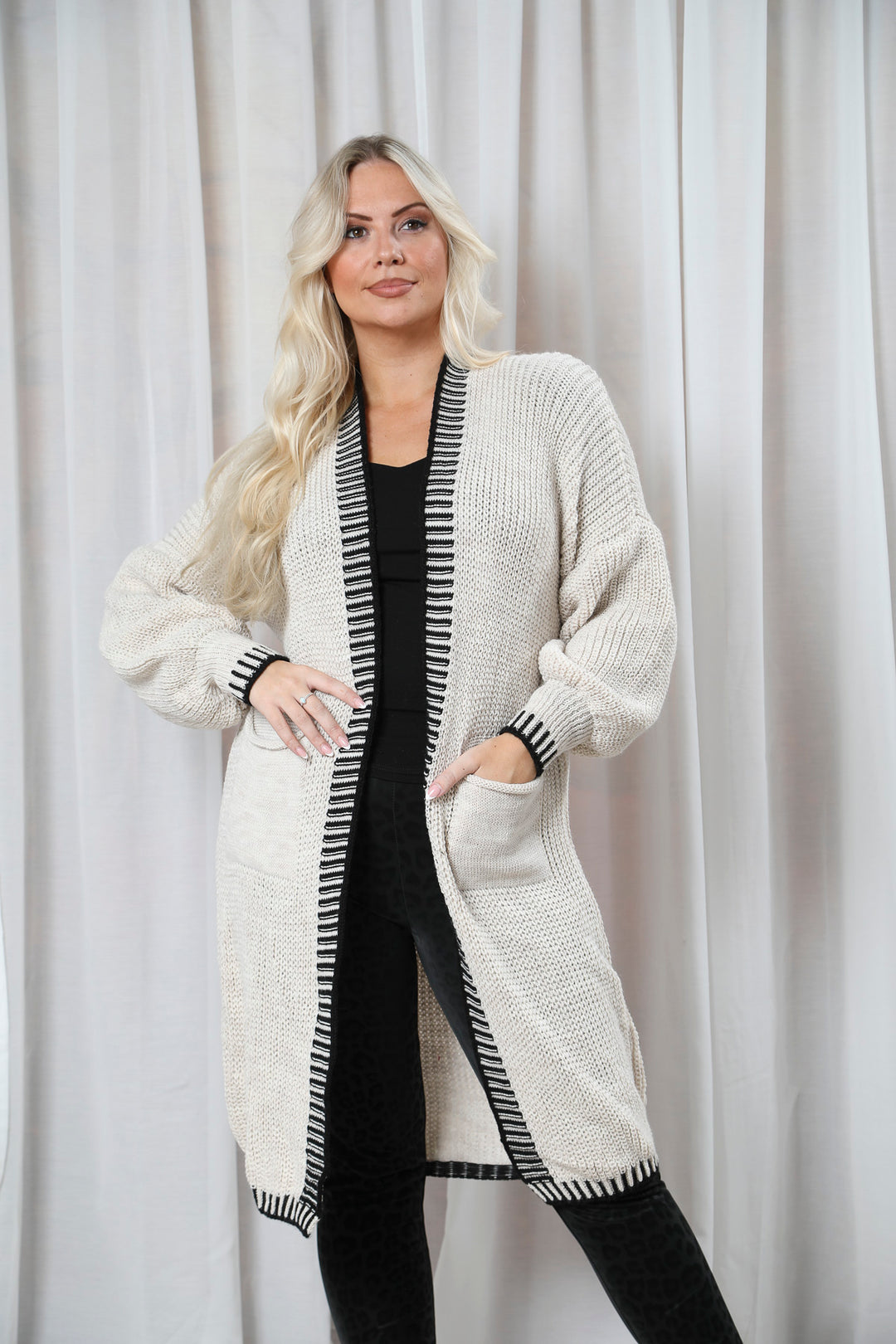 Elera Maxi Cardigan Beige