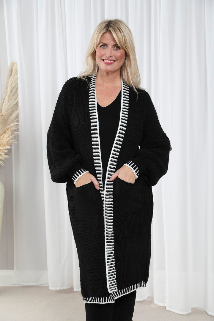 Elera Maxi Cardigan Black