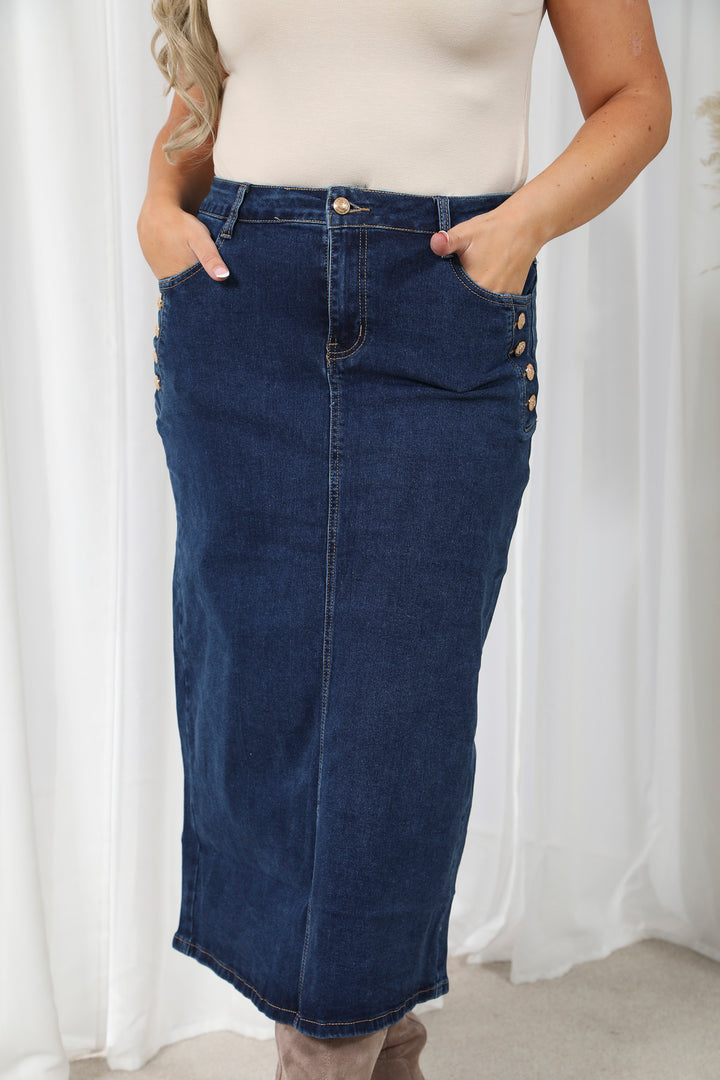 Curve Denim Skirt