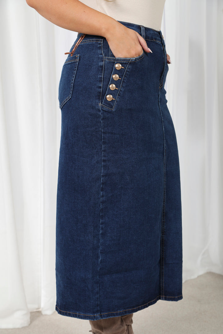 Curve Denim Skirt