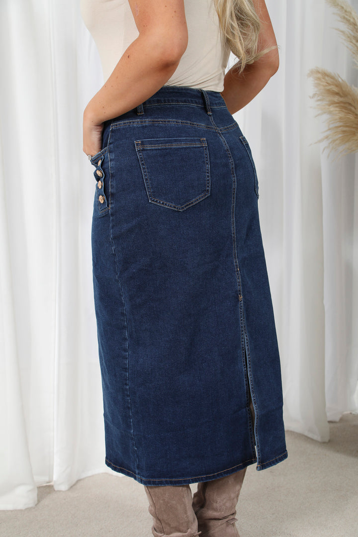 Curve Denim Skirt