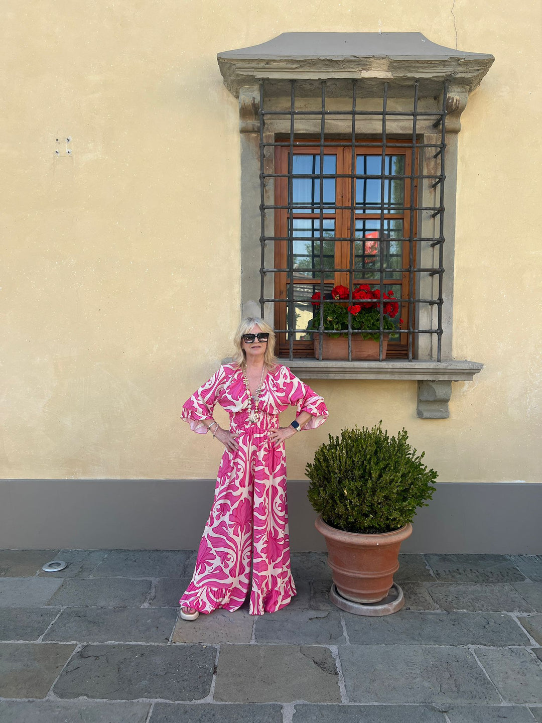 Geranium Jumpsuit Fuchsia