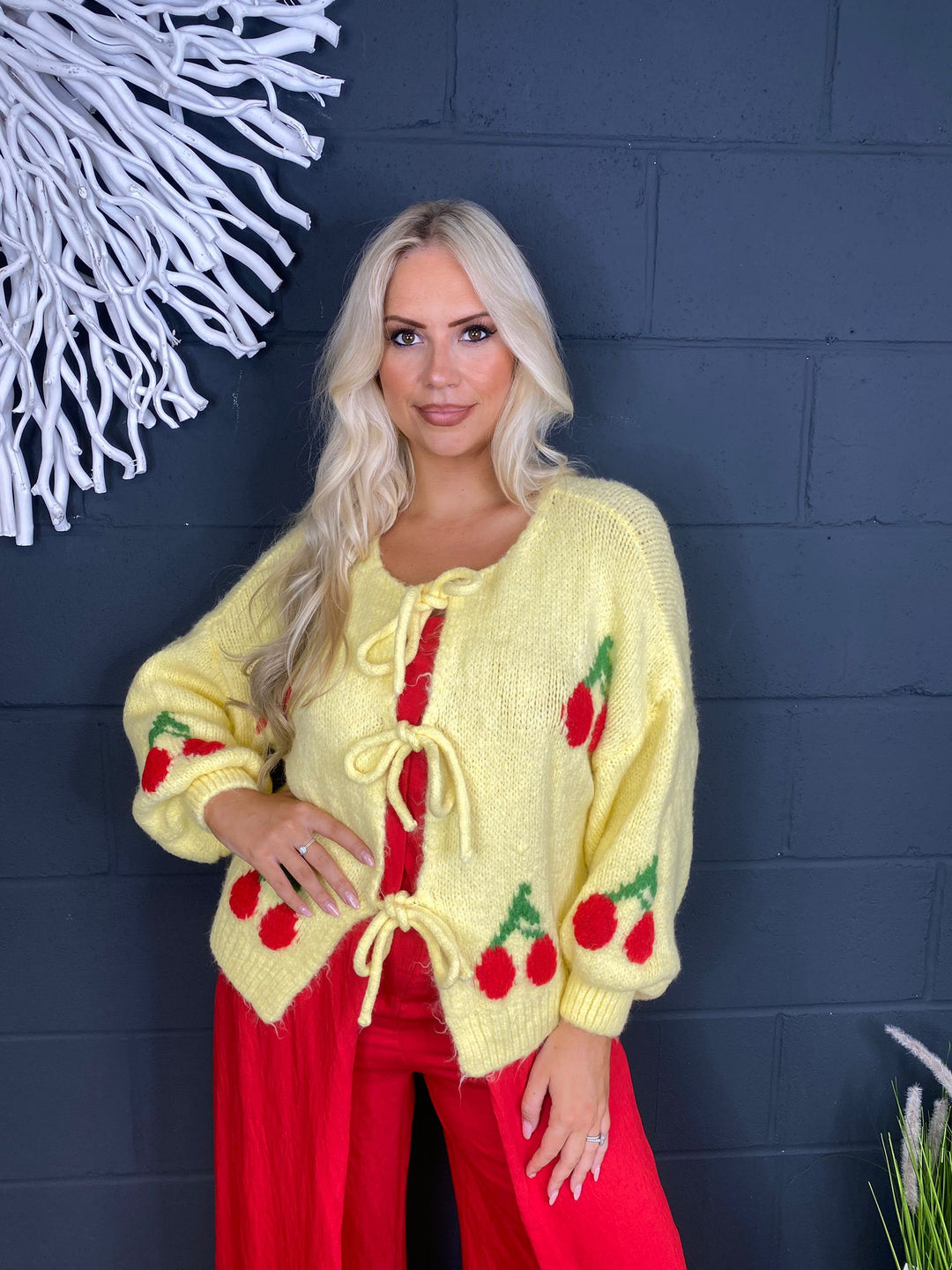 Cherry Cardigan Lemon