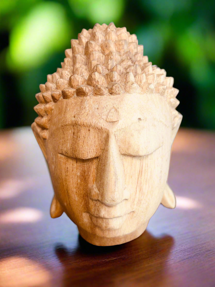 Teak Buddha's Head Carving