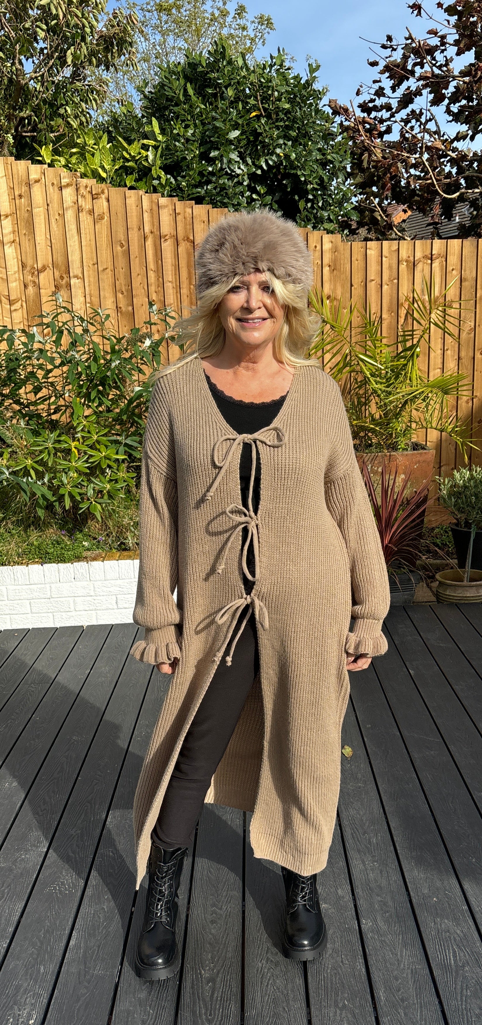 Mocha maxi cardigan sale