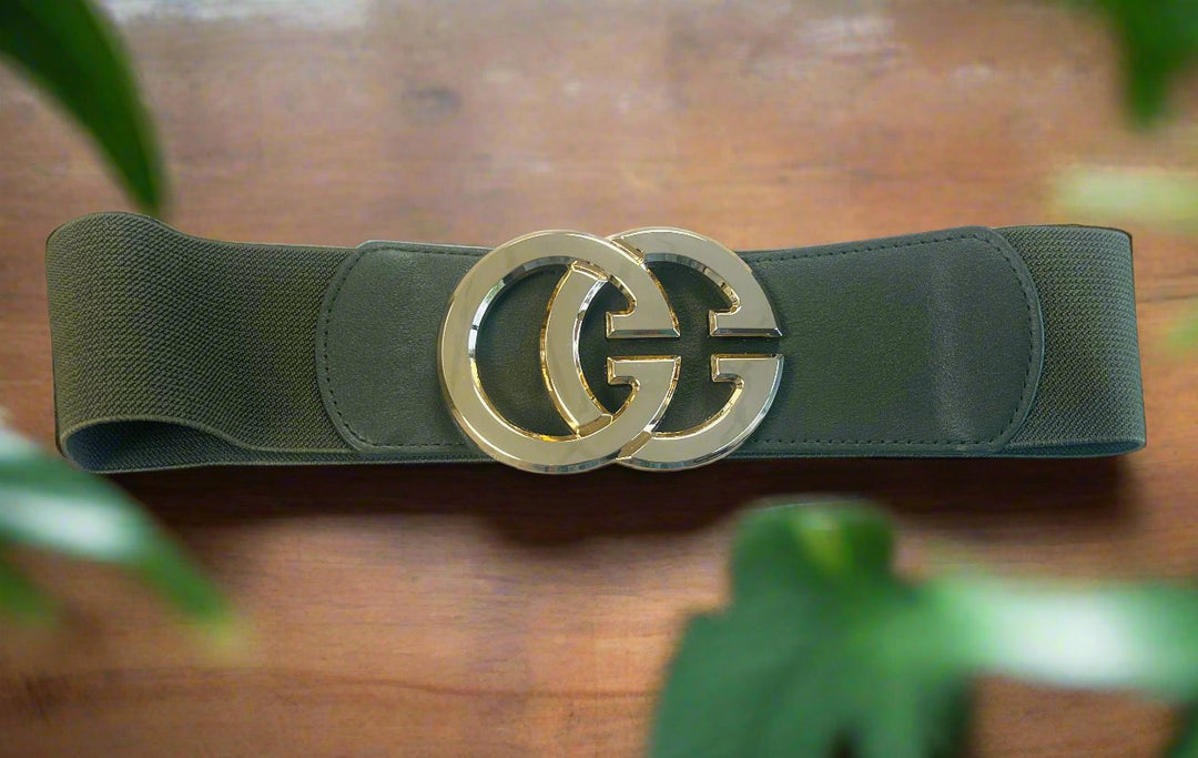 Monogram G Belt Khaki and Gold