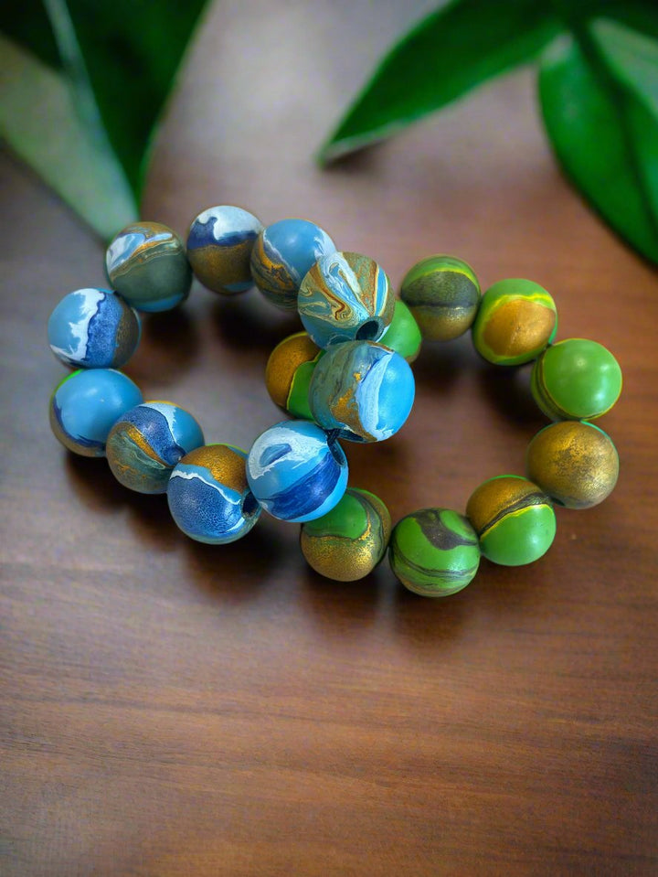 Marble Effect Beaded Bracelet