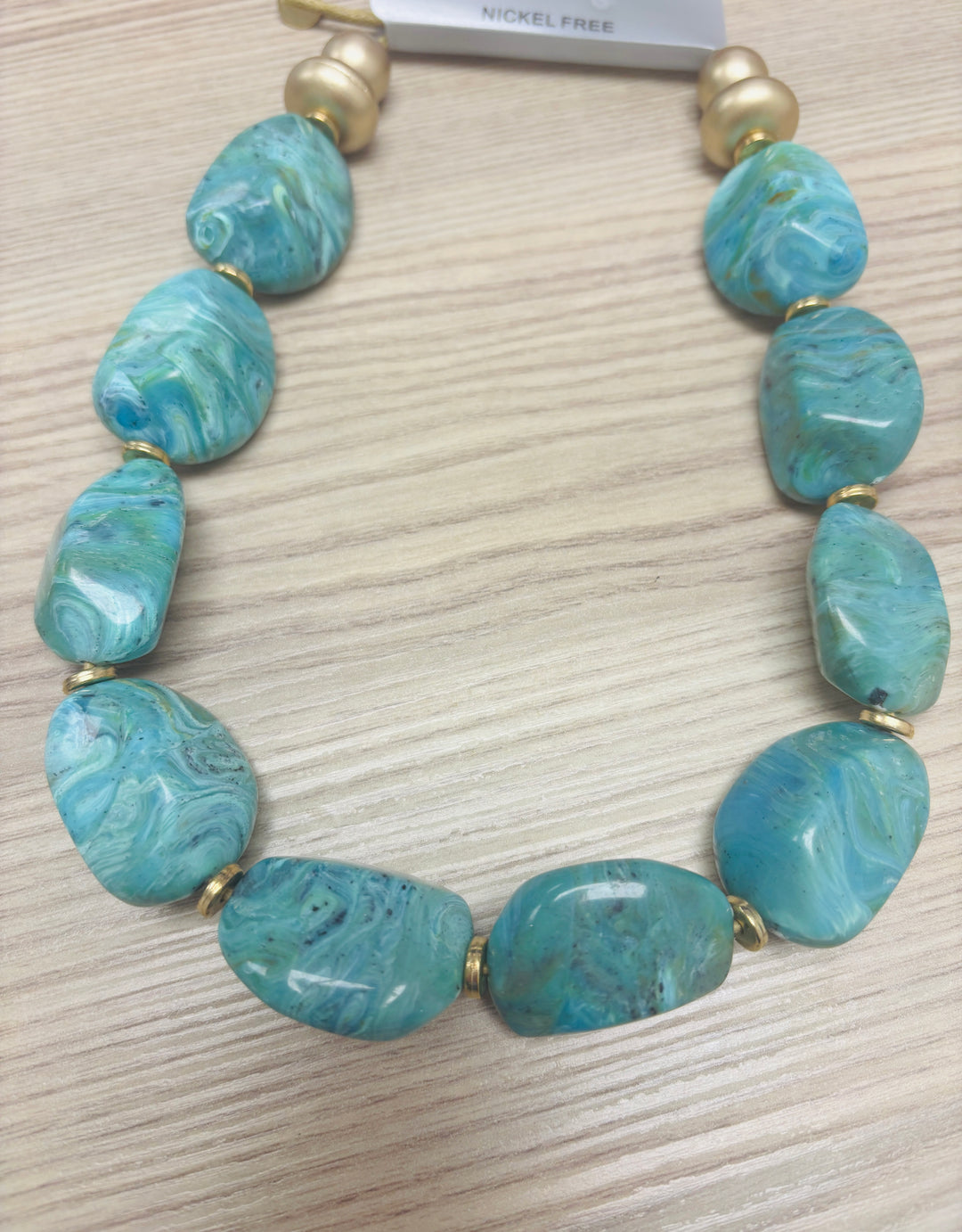 Juliana Marble Necklace Turquoise