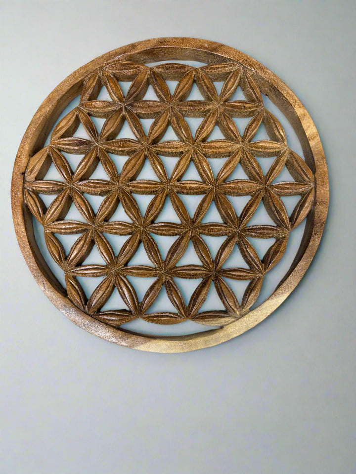 Teak Circular Wallhanging