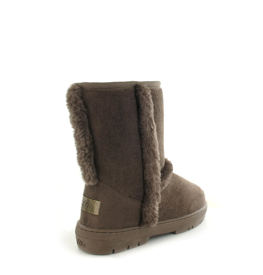 Geri Fur Lined Boots Mocha