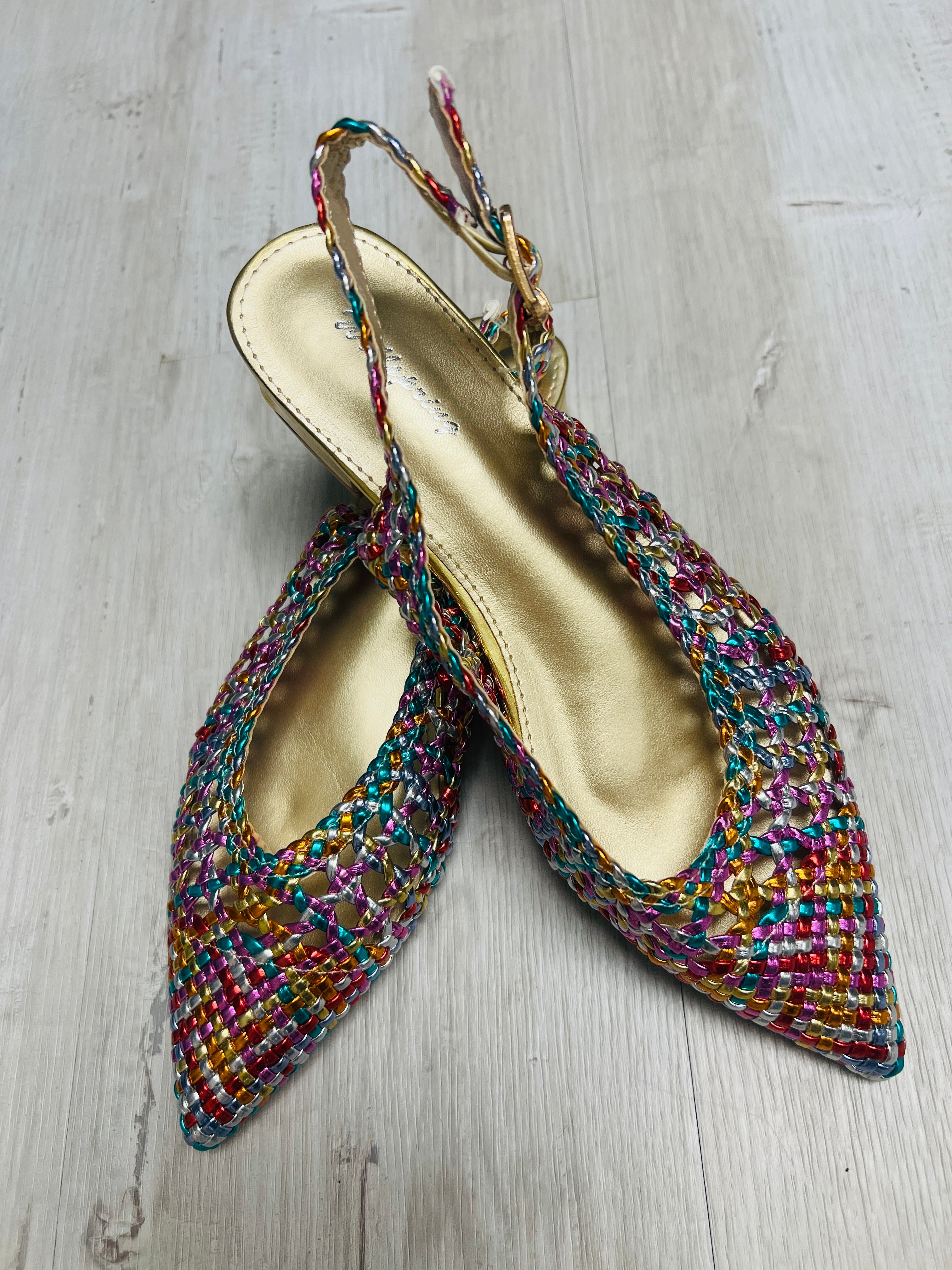 Multi color hot sale slingback shoes