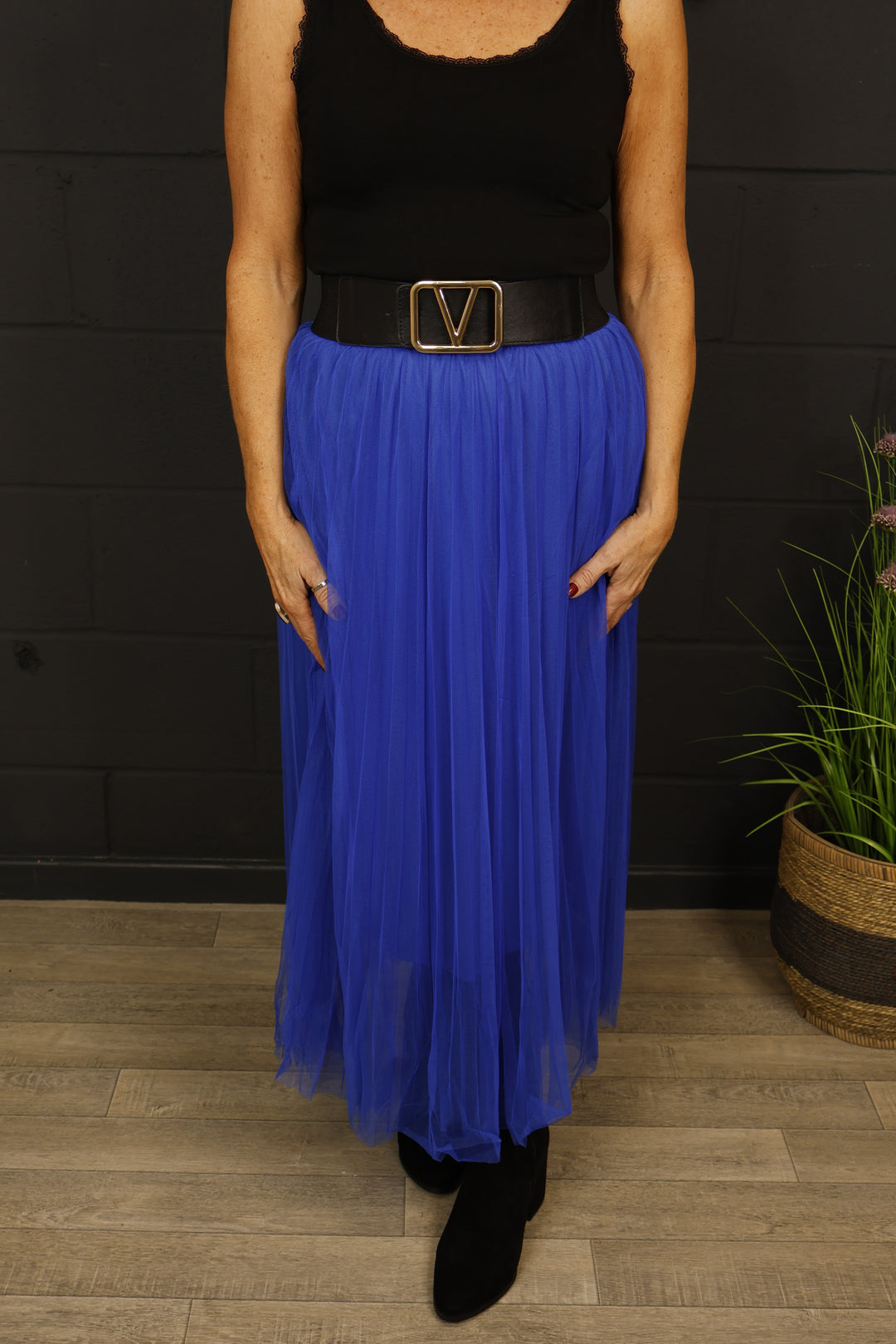 Tulle Maxi Skirt Royal Blue